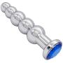Romi Metal Beads Gem Anal Plug Toy - 5 Beads Stainless Steel Pleasure Wand Butt plug for Men and Women
