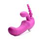 Strap U Regal Rider Vibrating Silicone Strapless Strap On Triple G Dildo