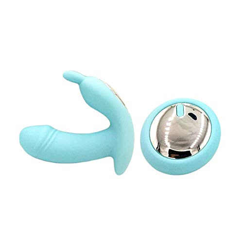 Bafen Remote Control Massager Wireless Waterproof USB Rechargeable 10 Modes (Sky Blue)