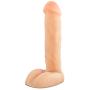 9.25" Realistic Sensa Feel Dual Density Dildo - Long Cock and Balls Dong - Sex Toy for Women - Sex Toy for Adults (Almond)