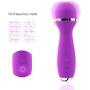 Personal Wand Massager Wireless Handheld Electric 10 Powerful Multi Speeds Vibration Cordless Mini Magic Body Massager Rechargeable Waterproof for Back Neck Shoulder (Purple)