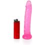 Slim Beginner Dildo by Healthy Vibes (Pink, 5.5") - Small Dildo with Vein Texture is Perfect for First-Time Users or for Experimenting with Anal Play - Made of Body Safe TPR, Latex and Phthalate Free