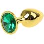 Senoow Gold Alloy Chome Metal Plated Jeweled Toy PluInsert Sixy Stopper