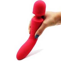 Upgraded Computer LED New Heating Vibrator-10 Speed USB Cabless Rechargeable Weaterproof Massager for Neck, Shoulder, Myofascial, Back, Leg, Waist (Red)