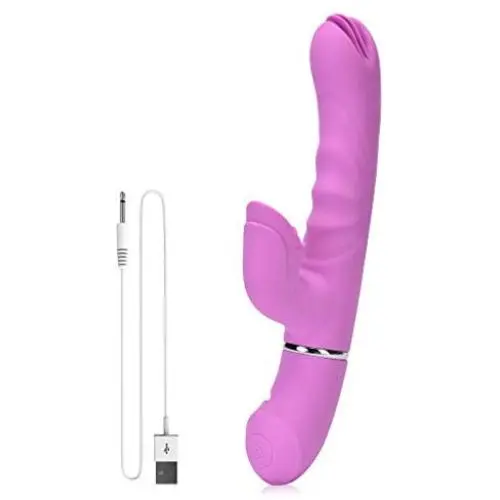 Guiseniour 7 Modes of Vibranting Massagers with Soft Tongue for Women Thrusting Rotating Vibrantor for Private Part and Heating Function3 in 1 Design