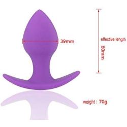 DiscountOne Silicone Anal Butt Plugs, Purple Anal Trainer Toy
