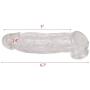 Realistic Soft Silicone Penis Extender, Penis Enhancer, Cock Penis Sheath, Penis Enlargement Sleeve Condom Sexual Delay Ejaculation Toy for Men-Transparent