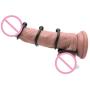 TPTPMAY Male Pennis Ring Set of 4 Stretchy Soft Silicone Pennis Sleeve Powerful Massage Long Lasting Toys for Men