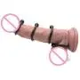 TPTPMAY Male Pennis Ring Set of 4 Stretchy Soft Silicone Pennis Sleeve Powerful Massage Long Lasting Toys for Men