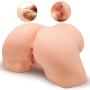 Life-Size Sex Doll Male Masturbator 3D Realistic Pussy Ass with Tight Vagina Anal Canals & Torso Inside TPE Silicone Love Doll for Men Masturbation (17.7 X 11.6 X 8.3 Inches)