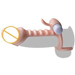 Penis Vibrating Sleeve Reusable Penis Sleeve with Cock Rings Ejaculation Pumps Cock Sleeve