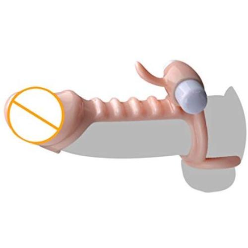 Penis Vibrating Sleeve Reusable Penis Sleeve with Cock Rings Ejaculation Pumps Cock Sleeve