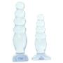 Doc Johnson Crystal Jellies - Anal Delight Trainer Kit - Small-Large - Suction Cup Base - Clear