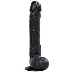 QiuQiuK XXJ-Massagers Msdep 12 Inch Huge Long Lifelike Big Monster Massage Wand Handsfree Female Personal Massager (Color : Black)