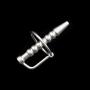 Risunpet Male Silicone Penis Plug Urethral Sound Catheter Dilator Stretching Tube Through-Hole for Beginner Men Sex Toy (Silver Size1)