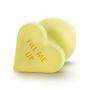 Blush Novelties Naughtier Candy Heart Satin Smooth Silicone Anal Butt Plug - Platinum Silicone(Yellow)