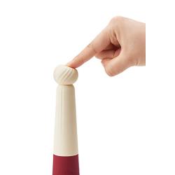 Iroha Rin Akane Burgundy Women Soft Touch Silicone Vibrator Adjustable Strengths Battery Operated Stick Shaped