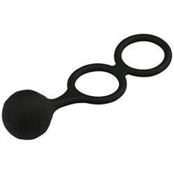 Silicone Penis Dual Ring Enhanced Trainer Power Ball Weight Ring Hanger Device 2 Usage Method
