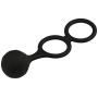 Silicone Penis Dual Ring Enhanced Trainer Power Ball Weight Ring Hanger Device 2 Usage Method