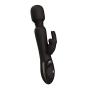 The Rabbit Wand Silicone Usb Rechargeable Dual Vibe Splashproof Black