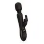 The Rabbit Wand Silicone Usb Rechargeable Dual Vibe Splashproof Black The Rabbit Wand Silicone Usb Rechargeable Dual Vibe Splashproof Black