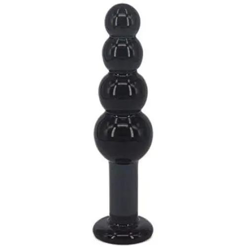 Eastern Delights Crystal Beads Anal Butt Plug Trainer Sex Toy for Beginners, Glass Pleasure Wand (Black) Eastern Delights Crystal Beads Anal Butt Plug Trainer Sex Toy for Beginners, Glass Pleasure Wand (Black)