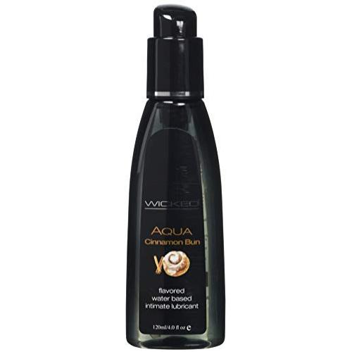 Wicked Lubes Sensual Care Aqua Lubricant, Cinnamon Bun, 4 Fluid Ounce