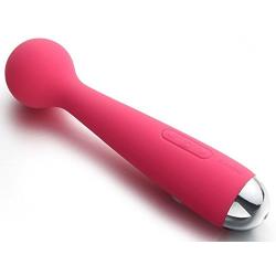 New Silicone Mini Travel Massage Waterproof Rechargeable Premium Wellness Full-Body Massage Wand + Includes a Free DONA Kissable Massage Oil 4oz