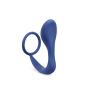 Lynk Pleasure Products Anal Orgasm Performance & Erection Enhancing Cock Ring and Anal Plug Combo - Pure Silicone - Navy Blue Fantasy Sex Toy