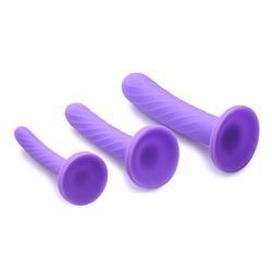 Strap U Tri-Play 3 Piece Silicone Dildo Set