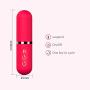 Lipstick Vibrator Bullet Clitoral Vibrator with 12 Speed for Travel Rechargeable Waterproof Adult G-Spot Vibrator Sex Toys for Women (Red)