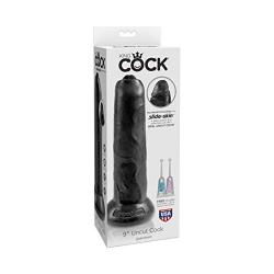 Pipedream Products King Cock 9" Uncut Cock, Black, 18.7 Lb