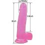 Personal 8 Inch Crystal Dîcks Nice Gift Girls Pink Massager Relax Hands-Free Toy