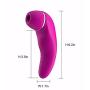 Wireless Suction Dildo Vibrator G Spot for Clitoris Stimulation, Waterproof Clit Stimulator with 10 Vibration Modes Quiet Motor for Women USB Magnetic Rechargeable