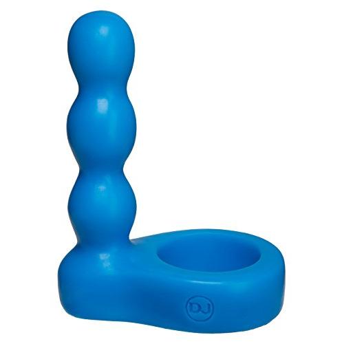 Doc Johnson Platinum Premium Silicone - The Double Dip 2 - Double Penetration C-Ring - Blue