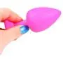 Big & Pretty Anal Sex Butt Plug - Silicone Toy - Clear Jewel - Small Large