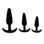 Anal Trainer Anal Plug 3PCS Silicone Adult Sex Toys, Eastern Delights Anal Sex Toys Kit for Beginner Couples, Black Anal Trainer Anal Plug 3PCS Silicone Adult Sex Toys, Eastern Delights Anal Sex Toys Kit for Beginner Couples, Black