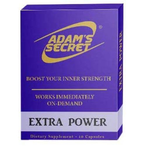 Extra Power by ADAM’S Secret Boost Your Inner Strength Naturally! Fast Acting Pills for Men! Effectively Increase Energy Levels – 10 Pills per Pack