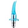 Silicone G Spot & Clitoris & Nipples Stimulator Vibrator & Dildo Waterproof Massager Masturbation Vibe Erotic Foreplay Sex Toys (Blue Tongue Shape)