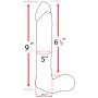 Secret Servicer Large Realistic Dildo with Strong Suction 9" Length, 6-1/2" Insertable, 1-5/8" Diameter, 5" Circumference Made in France 1 YR Return Policy!