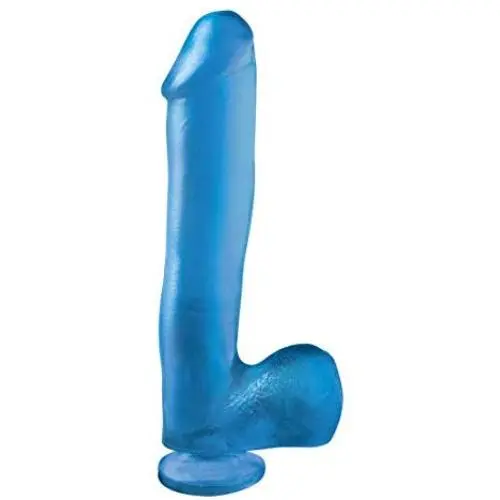 Basix 10-Inch Suction Cup Dong, Blue Basix 10-Inch Suction Cup Dong, Blue