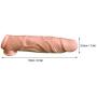 Silicone Realistic Penis Sleeve Extender for Premature Ejaculation Delay - Waterproof Dick Sleeve Extender
