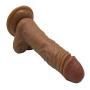 yangju 7 Inch Double Layer Material Bendable Real-Skin Massage Tool Big Size Suction Cup for Pleasure BOHETANG