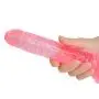 HYLHYL3-F Flexible Soft Bendable Stick Hands-Free Suction Cup Women Waterproof Toy Pink PVC Material (21cm/8.3in)