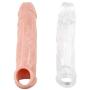 True Feel Realistic Male Extension Extender Enhancer Sleeve with Ball Loop Stamina Trainer for Men (Color : Natural)