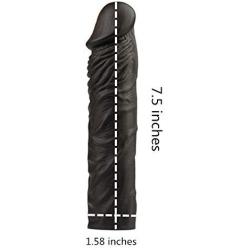 High End Sheath for Men in Silicon,Wearable Male Penis Extension Extender Girth Enhancer Sleeve for Men and Pheromone Soy Massage Oil Candle Phermone for Women Bundle … (Black-6)