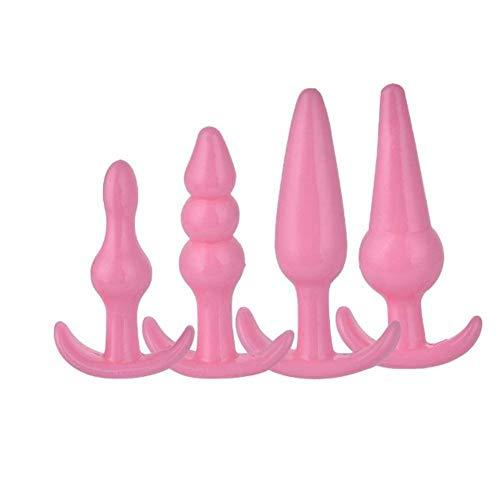 X-R Extra Huge 6pcs S-èx A&-nàl Training Plugs Kit for Beginner Women Men S-tǐmu-làte - Amazing Gift Safety Soft (Color : Pink)