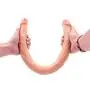 Wushuangyu 21.56 inch Double Sided Big Toy Real Feel Soft Flexible Double Head Massage Safe PVC - Vibrant Toy (Color : Beige)