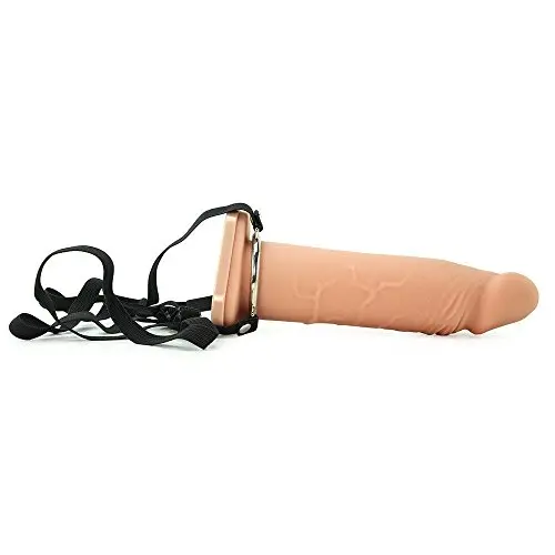 [WALLER PAA] 8&quot Silicone Hollow Male Penis Extension Strap-on Dong Cock