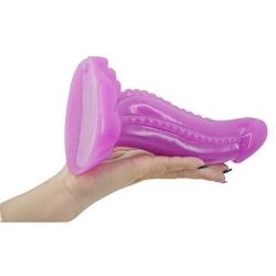 MLSice Real Animal Dinosaur Dildo S Shape Curved Beads Fake Penis Big Dick with Suction Cup Sex Toys for Women Anal Massage Plug Adult Sex Products 6.9 Inch - Purple